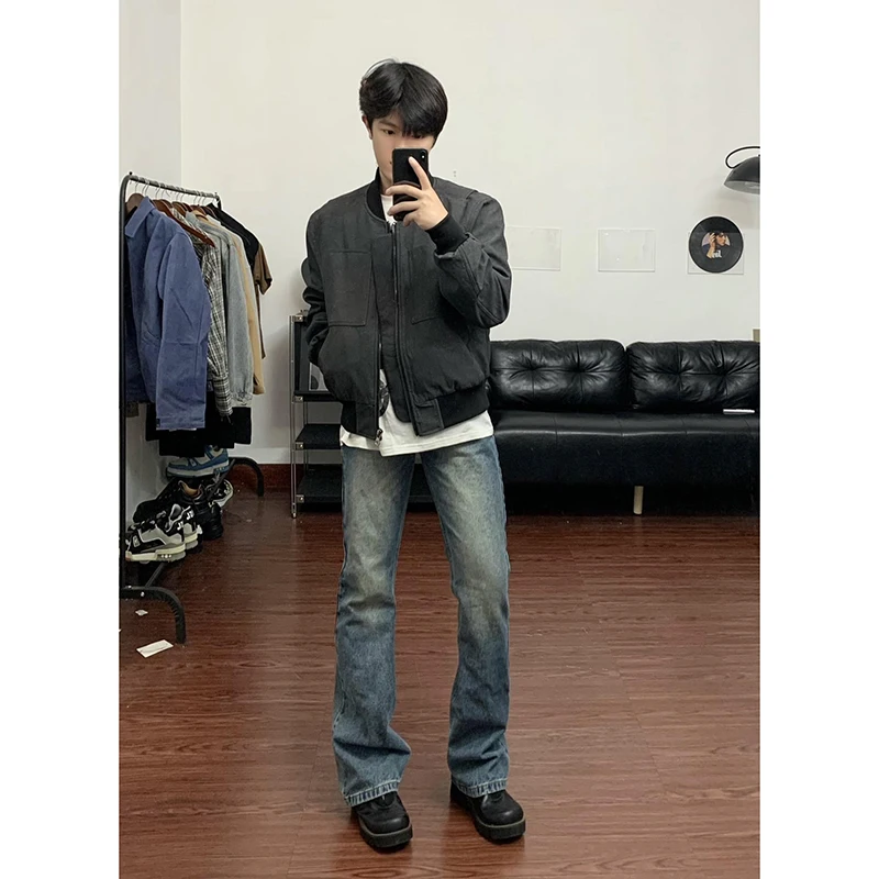 

Cleanfit Slim Straight Jeans Men's High Street American Retro Sle Autumn New Arrival Long Pants Youth Faion Trend