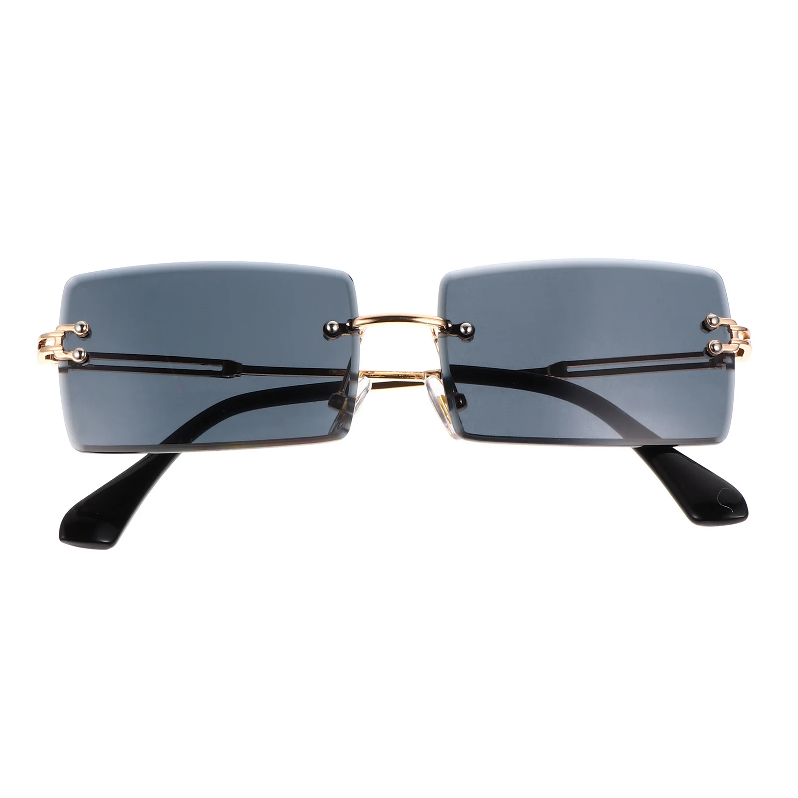 

1Pair Uv Protection Rimless Sunglasses Stylish Lightweight Outdoor Fashion Glasses Beach Party Photo Eyewear Rimless Sunglasses