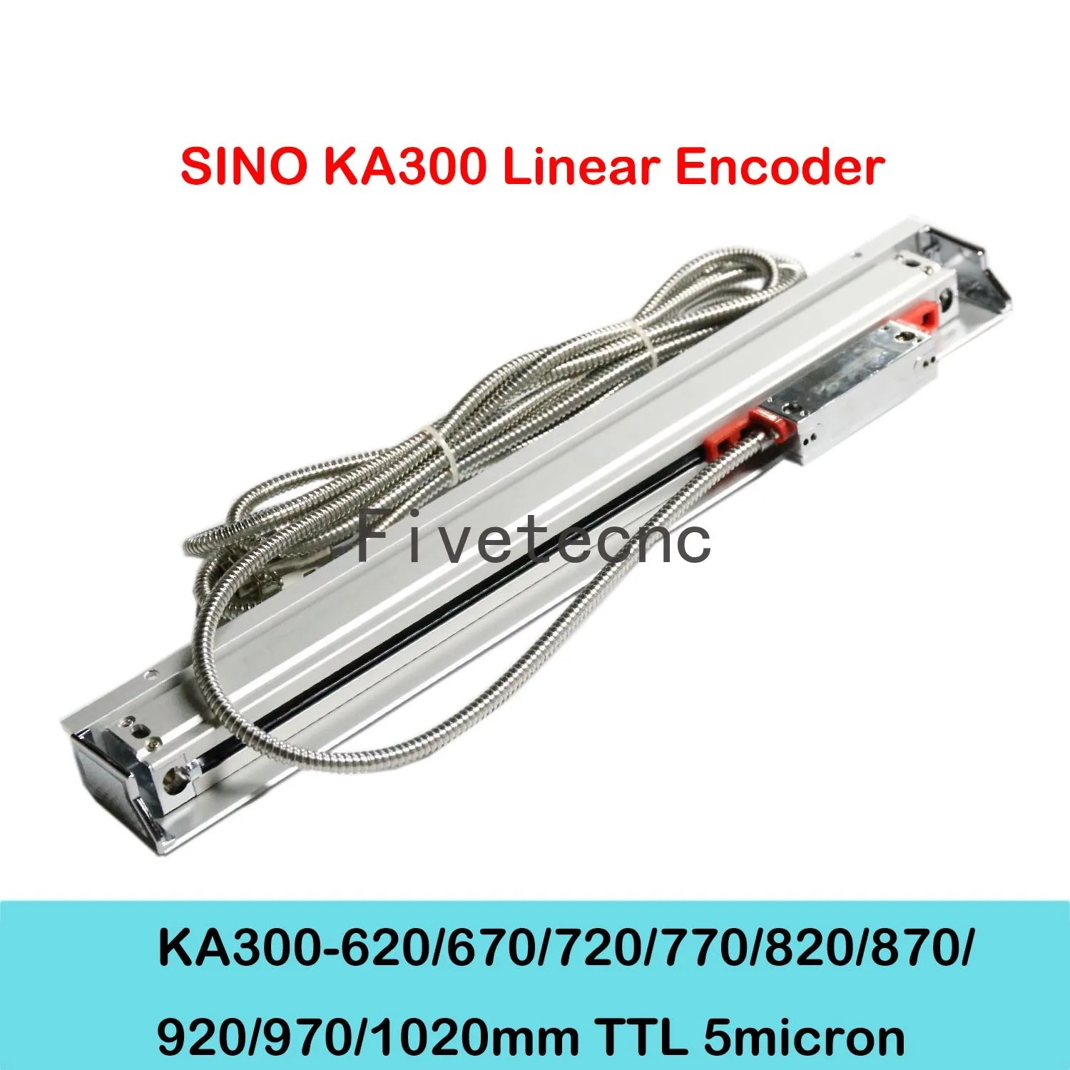 Codificador de Escala Linear Sino Ka300 Torno Fresador Microns Ttl 620 670 670 720 770 820 870 920 1020 mm