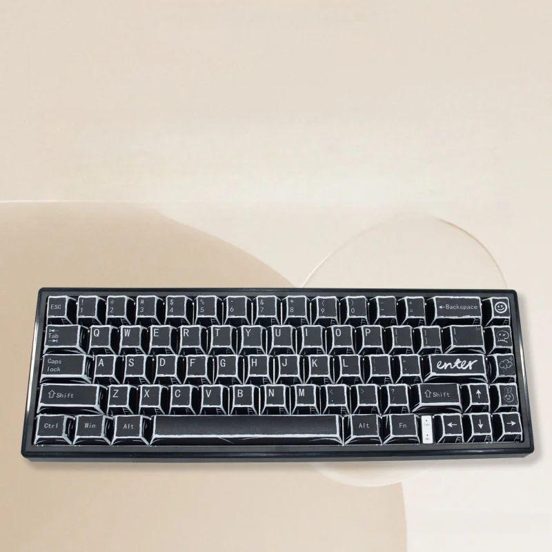 Womier Anime Manga Style Keycap 134 Key Cherry Profile Pbt Material Thermal Sublimation Transparent Mechanical Keyboard Anime