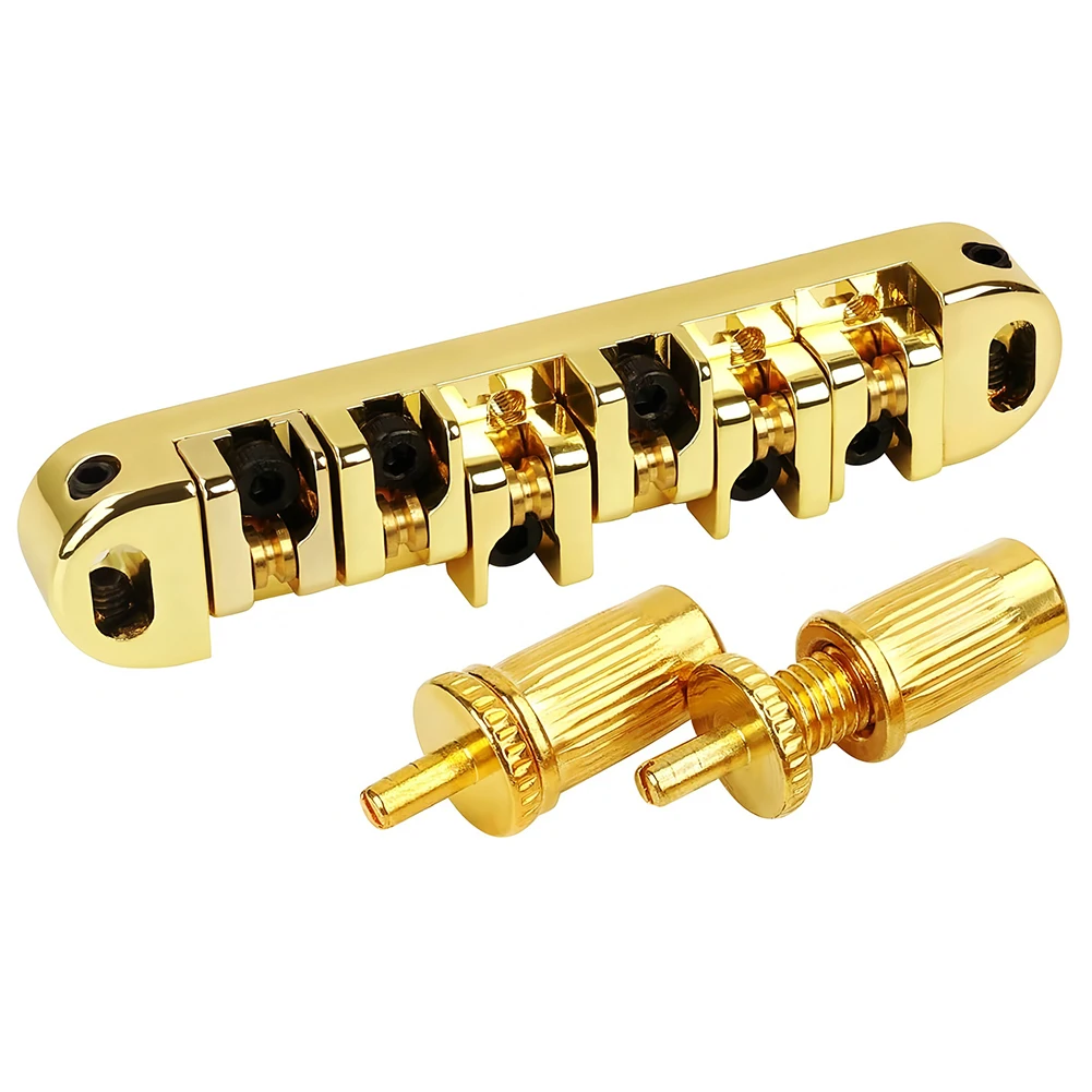 

Guitar Maintenance Gold Adjustable Roller Saddle Bridge Complete Guitar Bridge Installation Kit Adjustable Bridge