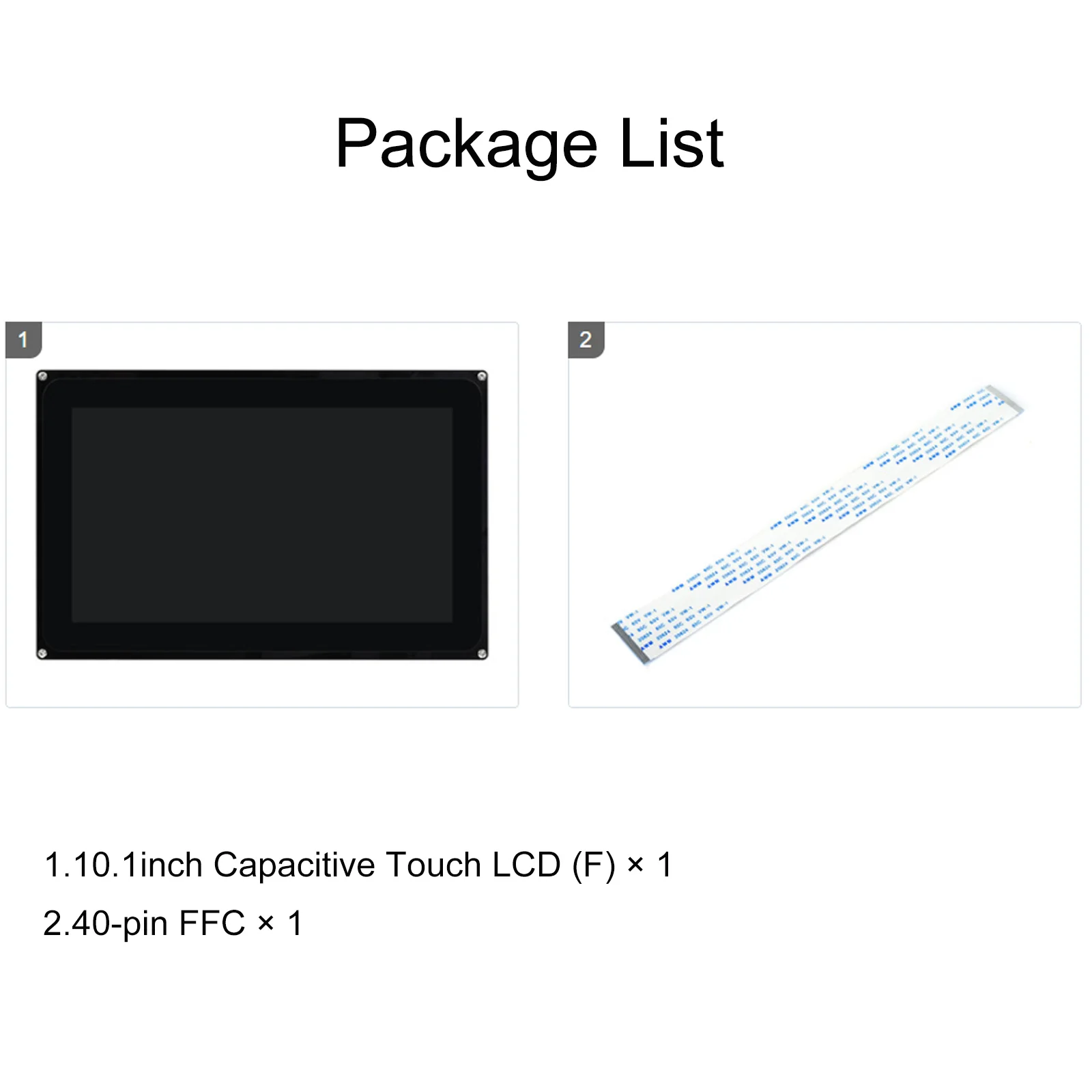 10.1인치 정전식 터치 LCD(F), 1024 x 600, 강화유리, IPS 패널, GT7385