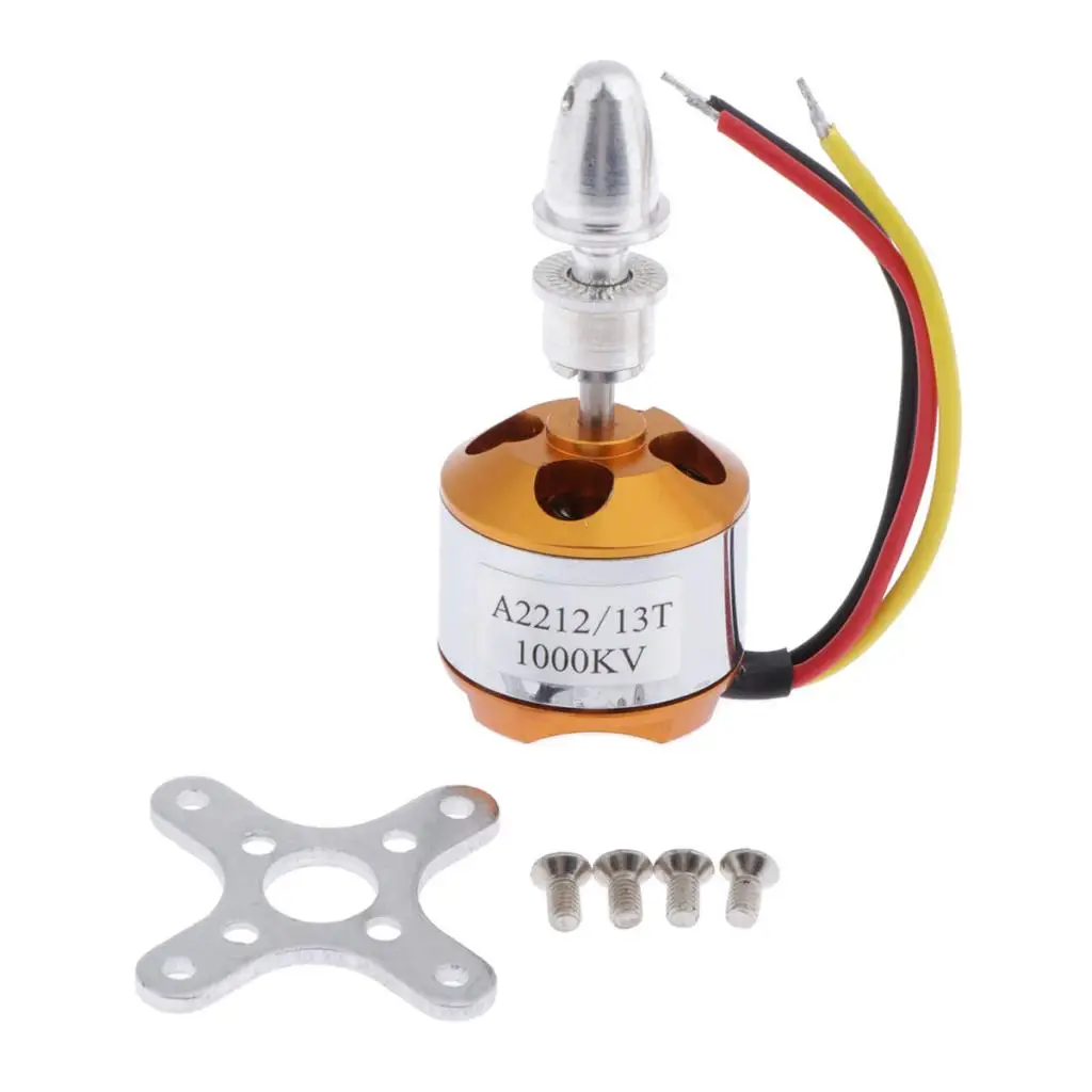 1000KV Brushless Motor Metal External Rotor Efficient RC Motor Upgrade for RC Aircraft Quadcopter Multirotor Accessory