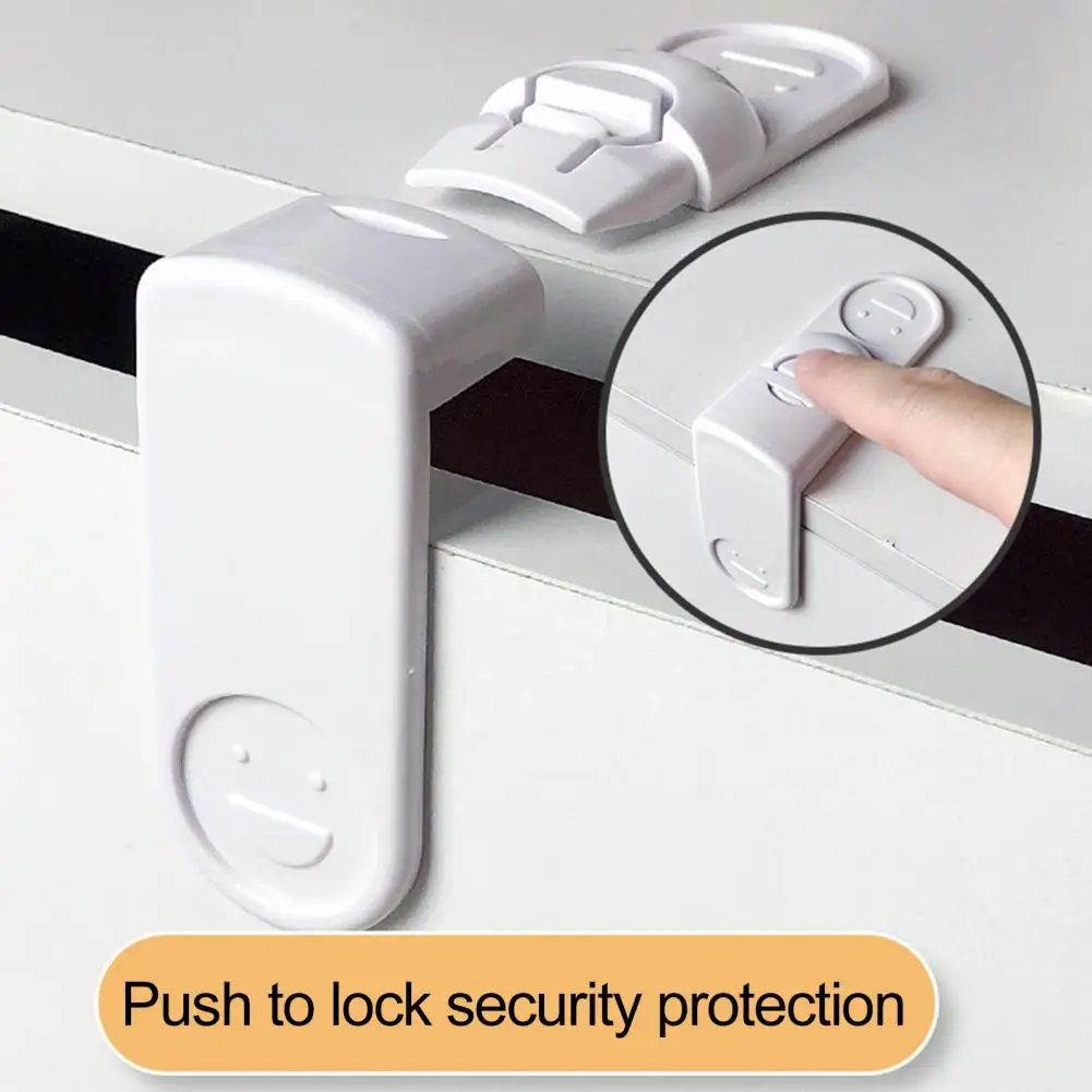 

Convenient Cabinet Locks Easy Installation 4 Colors Cabinet Door Cupboard Safety Locks Plastic Drawer Locks for Home