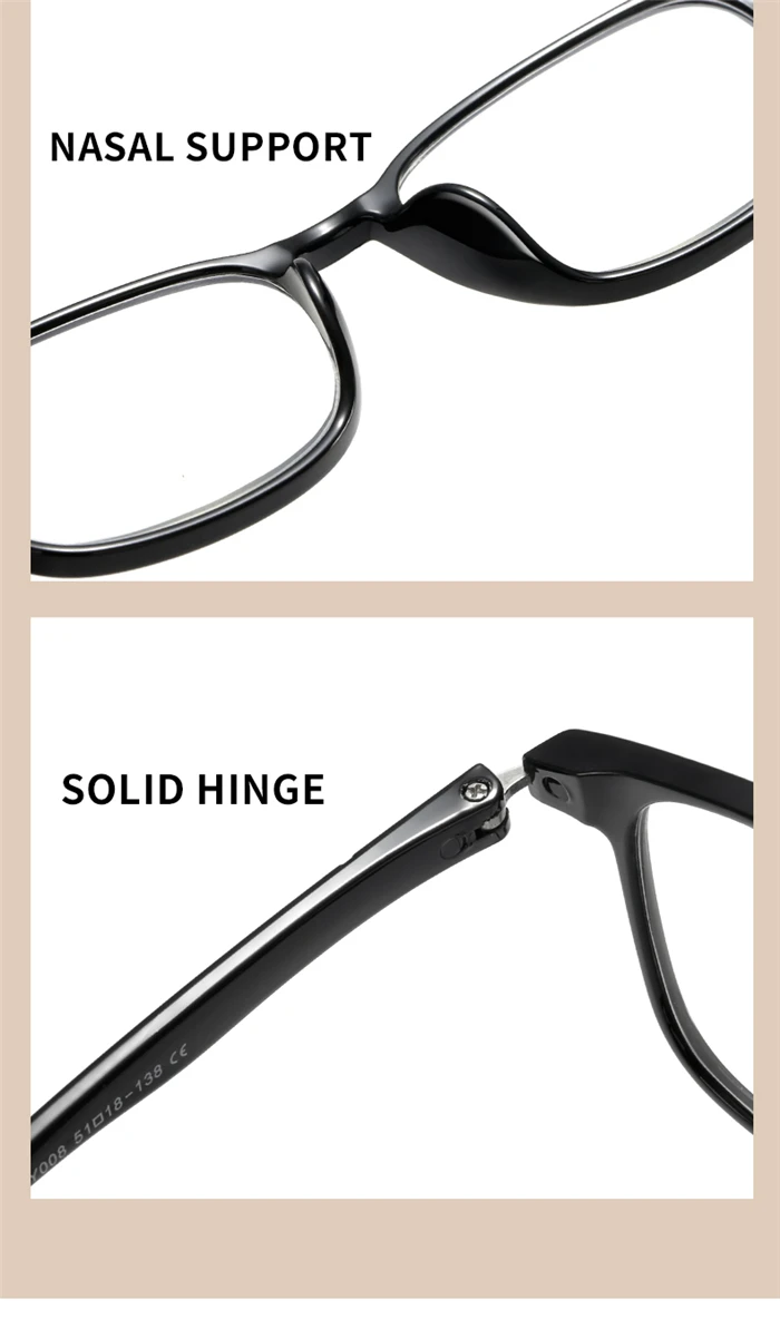 0 -0.5 -1.0 To -6.0 Women Men Square Myopia Glasses Finished Comfortable TR90 Student Prescription Glasses With Cylinder