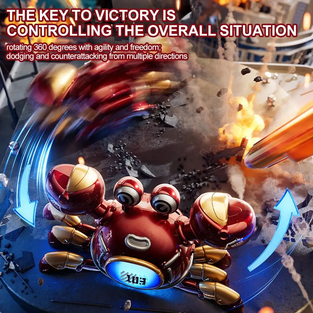 

In stock Electric Remote Controlled Mechanical Crab Toy With Climbing Function Interactive Robot Suit For Kids And Hobbyists