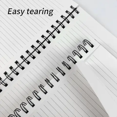 रेखांकित सर्पिल नोटबुक A4 बड़ी काली जर्नल 8.5 x 114 पैक 7 मिमी कॉलेज शासित हार्डकवर नोटबुक 160 पृष्ठ 100GSM मोटा कागज 10 best sales नोटबुक A4 - №10