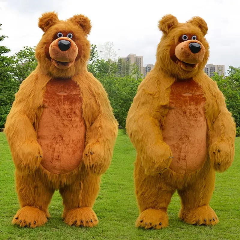 2M/2,6M Riesiges Martha-Bären-Maskottchen-Kostüm Aufblasbares Eisbären-Cosplay-Fursuit für Erwachsene Tierkarneval-Party-Aufführungsrequisiten