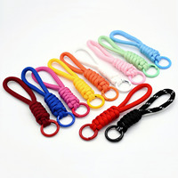 Creative Braided Lanyard Keychain for Phone Case Women Anti Lost Knot Rope Strap Car Key Chains DIY Accessories Fashion Keyring