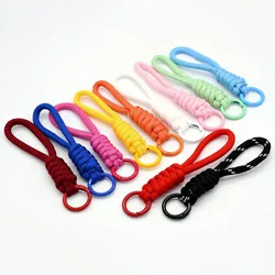 Creative Braided Lanyard Keychain for Phone Case Women Anti Lost Knot Rope Strap Car Key Chains DIY Accessories Fashion Keyring