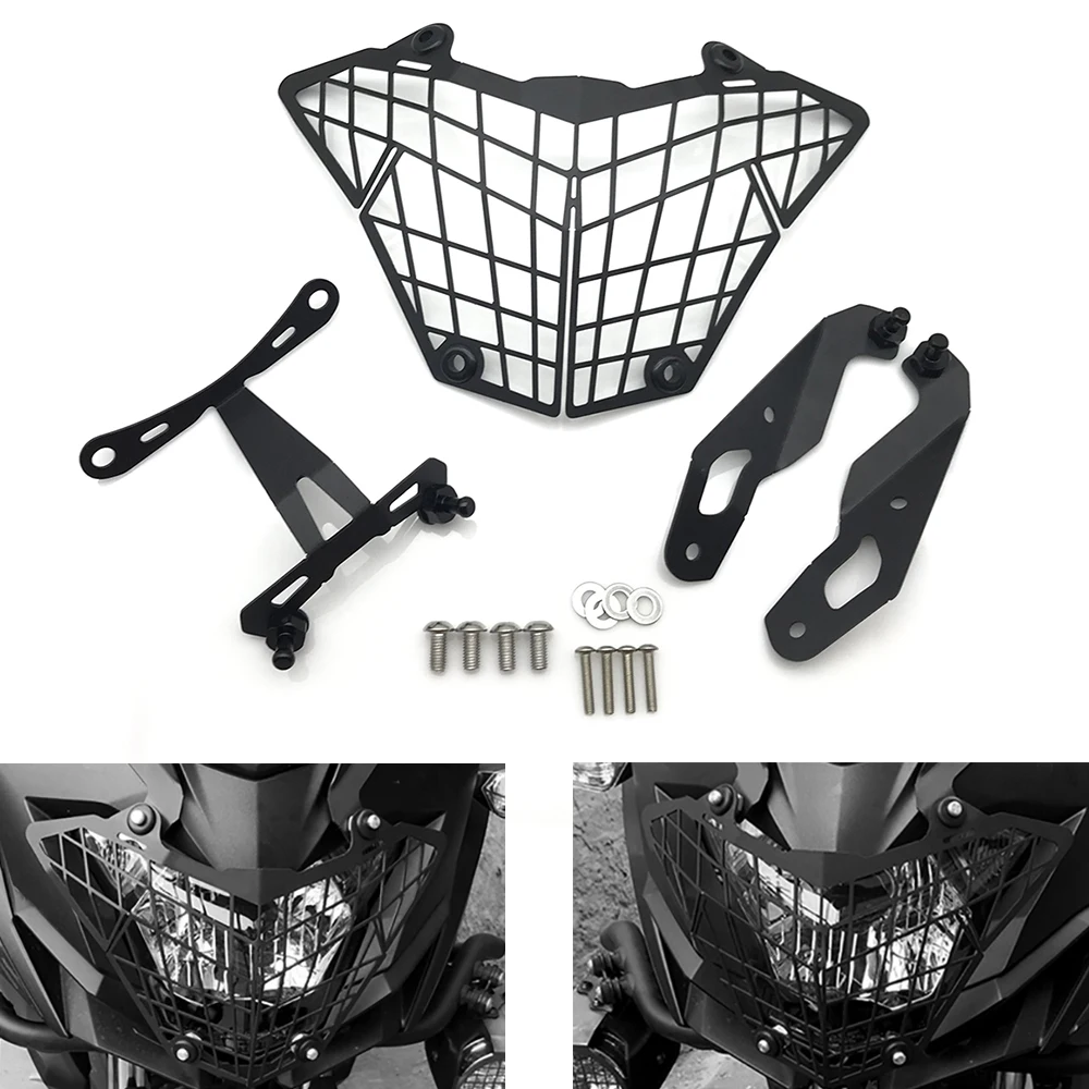 For Kawasaki Versys-X300 Versys X300 2015-2022 Motorcycle Headlamp Grille Shield Guard Headlight Protector Cover Accessories