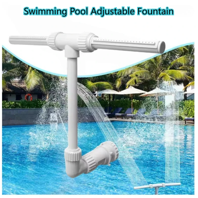 

Фонтан для бассейна с водопадом, регулируемый фонтан с двойным распылением, украшение для бассейна, аксессуары для бассейна