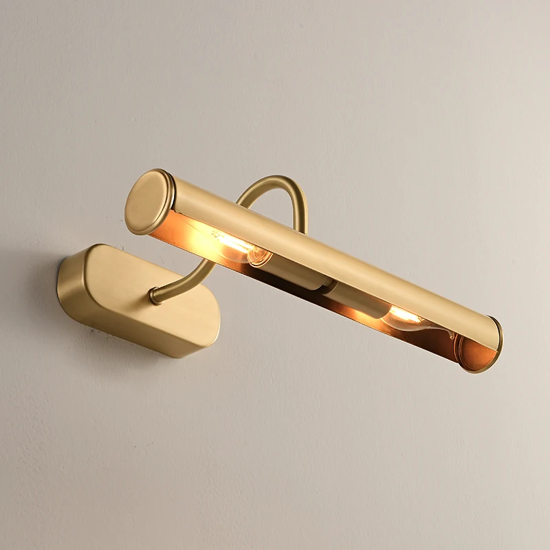 Copper wall lamp study lighting Bathroom mirror lamp suitable for living room bedroom headboard stairs corridor lighting