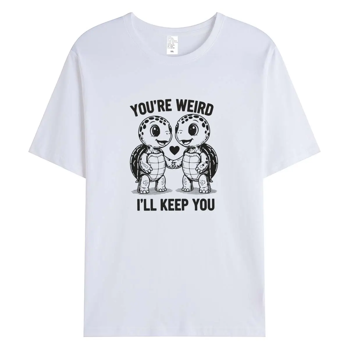 Women Funny Cute Animal Graphic Tees Cotton Summer Short Sleeve Casual Female Tops You're Weird I'll Keep You Turtle T Shirt