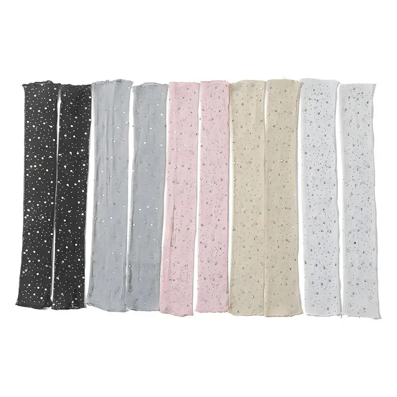 Sweet Sun Protection Crystal Arm Sleeves Mesh Long Sleeves Ice Silk Sleeve Breathable Hand Sleeves Summer Arm Sleeves For Women