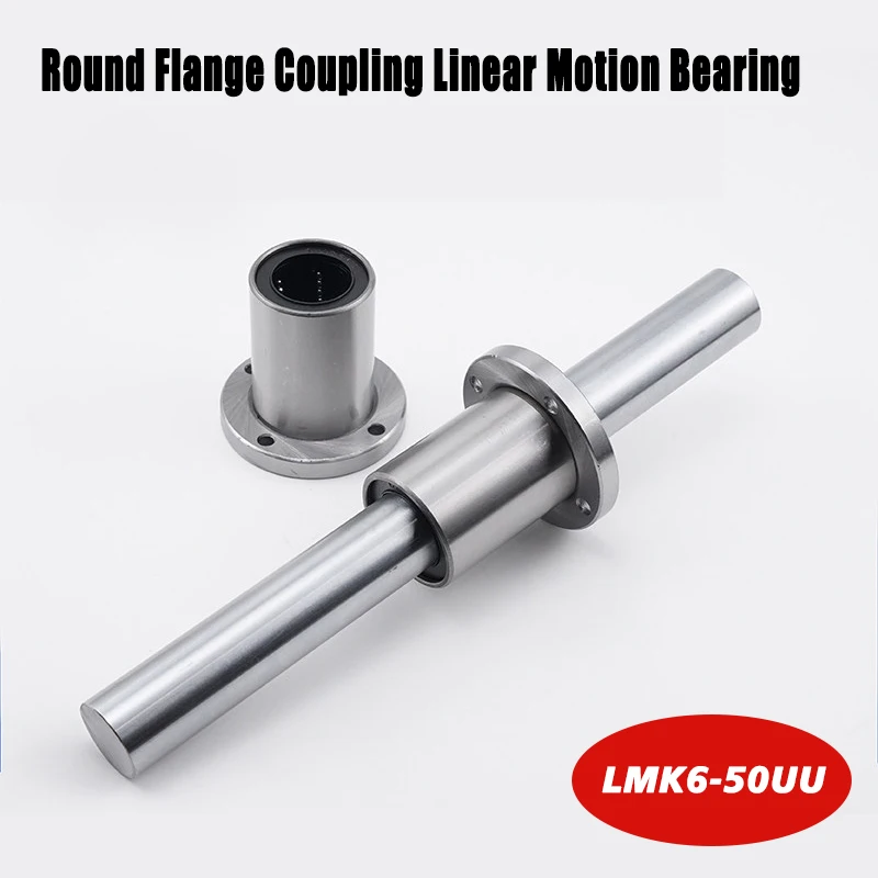 LMF6UU LMK8UU LMF10UU LMF12UU LMF13UU LMF16UU LMF20UU~LMF80UU Type Nickel Plating Flange Linear Bearing For3D Printer Linear Rod