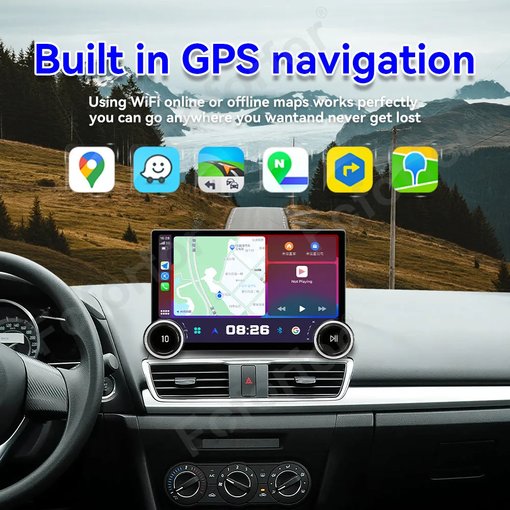 High End Slim 11.5 Inch Android 15 HD Touch Carplay Android Auto Multimedia GPS Touchscreen Head Unit For Mazda 3 2010-2015