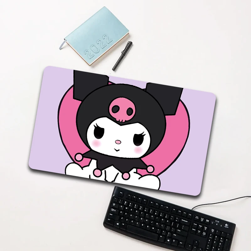 

Sanrio Kuromi Heart Purple Mouse Pad Large Non-slip Waterproof Desk Mat for Laptop Office