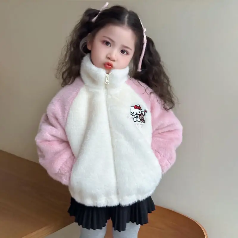 

Sanrio Hello Kitty Kid Cotton-padded Kawaii Y2k Anime Children's Clothing Little Girls' Winter Clothes 2025 Overalls Snowsuit