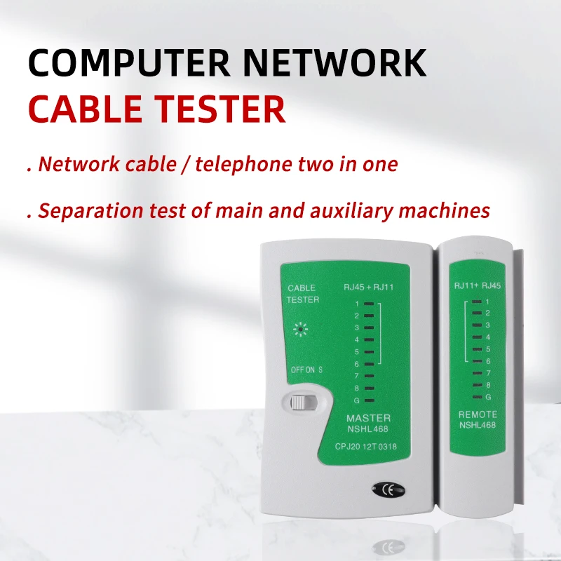 RJ45 RJ11 RJ12 penguji kabel jaringan Cat5 Cat6 UTP LAN penguji kabel jaringan kawat telepon alat pelacak garis