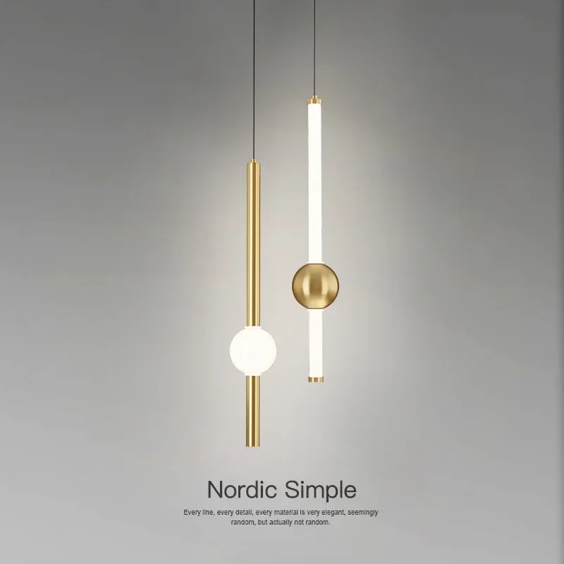 Modern Simple LED Pendant Lamp Living Room Bedroom Bedside TV Background Kitchen Island Restaurant Home Decor Lighting Fixture