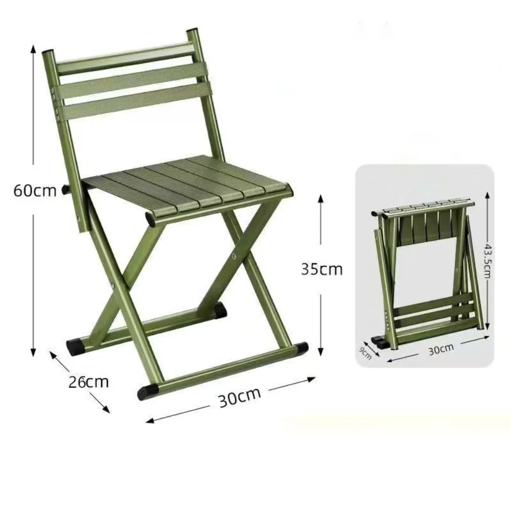 Portable Use Metal Folding Stool Small Size Dual-Purpose Thick Chair Folding Design Fishing Stool Fishing