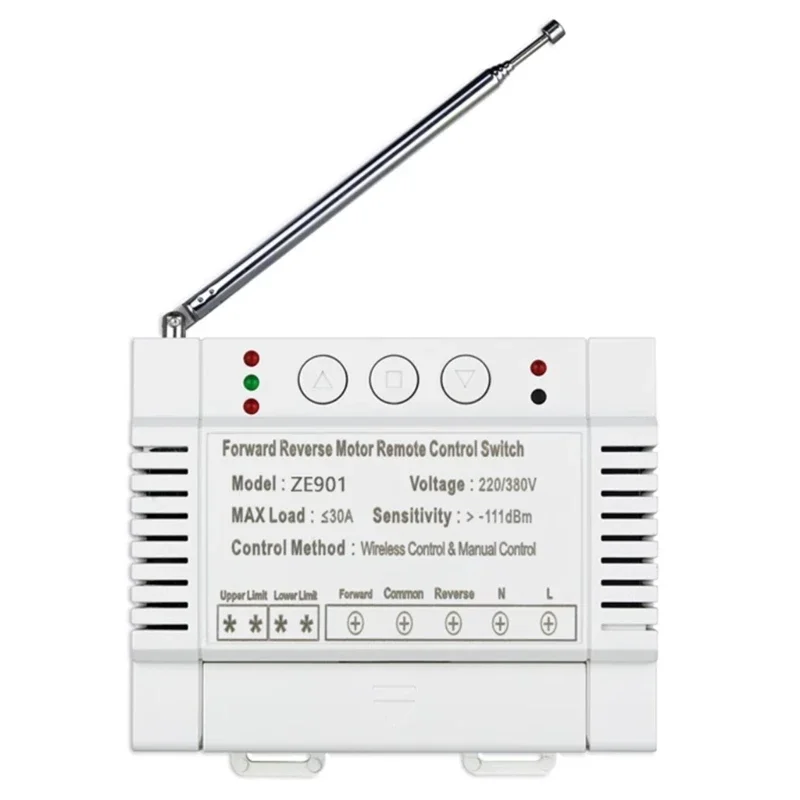 

315mhz/433mhz 220V-380V Wireless Remote Control Switching 30A -111dBm Sensitivity for Electrical Equipment Motor