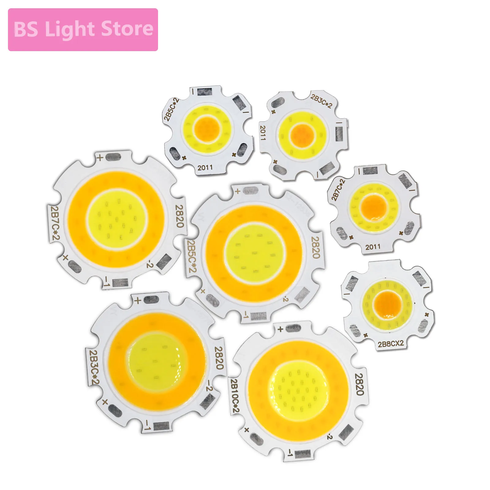 10 PCS LED Dual Color 2011 2820 Chip Warm White Cool White 3W 5W 6W 7W 10W Need To Be Used Together With Driver For Track Light