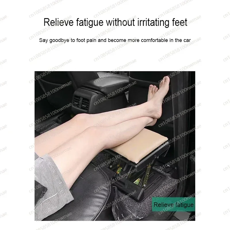 مسند قدم قابل للتعديل للسيارة مع مسند قدم مريح وقابل للإزالة