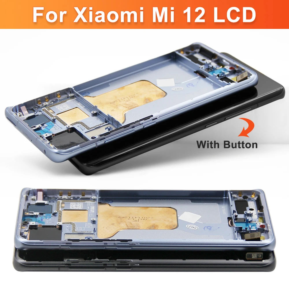 Pantalla LCD Original de 100% pulgadas para Xiaomi mi 12, Panel de cristal digitalizador de pantalla táctil con Marco, novedad de 6,28