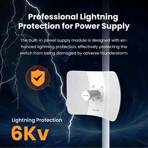 Tenda O8 Utomhusaccesspunkt 433 Mbps Långdistans CPE 5GHz Trådlös Brygga 23dBi Sändning 20km AP|WISP|IP65 Vattentät 8 best sales utomhusåtkomstpunkt - №8