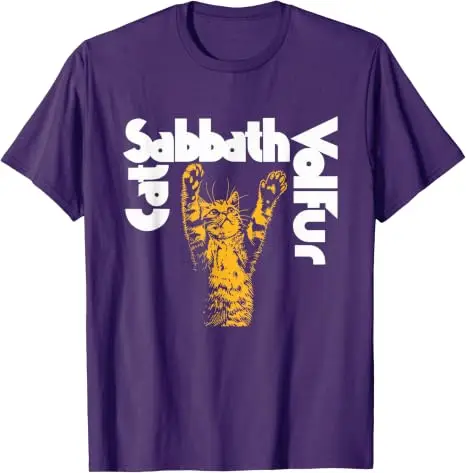 Cat Sabbath Lustiges Katzen-T-Shirt Y2k Kitty Dad Grafik-Bekleidung Humor Sarkastischer Witz Spruch-T-Shirt Weiche Baumwolle Kurzarm-Kleidung – Detail 12
