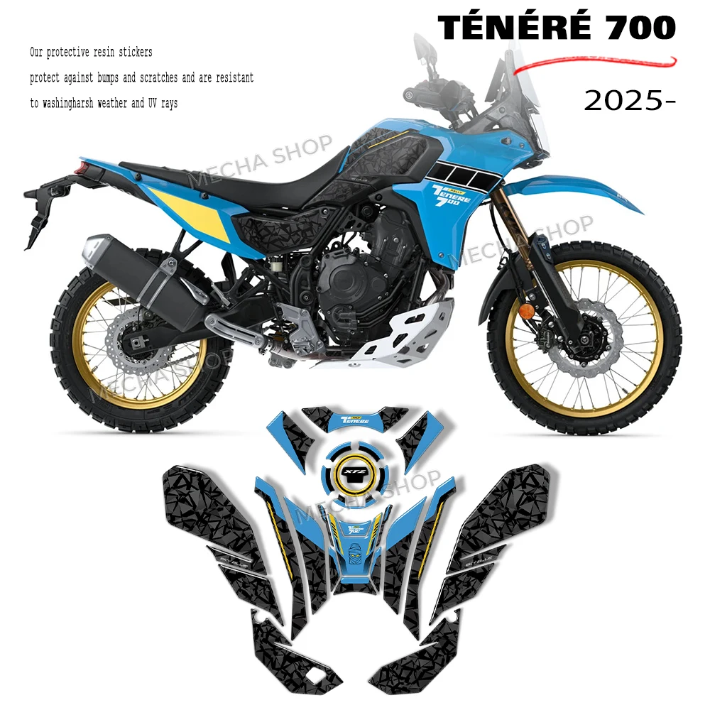 

XTZ 700 2025 For Tenere 700 T700 Ténéré 700 Rally Edition Motorcycle Waterproof 3D Fuel Tank Pad Epoxy Sticker Protection