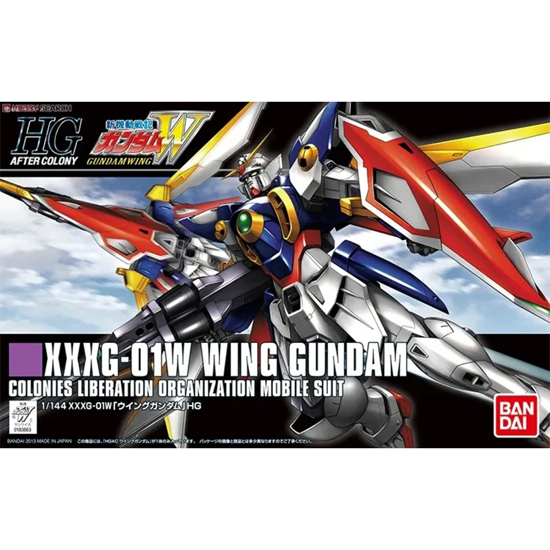 Original Genuine HGAC 1/144 XXXG-01W WING GUNDAM Bandai Anime Model Toys Action Figure Gifts Collectible Ornaments Boys Kids