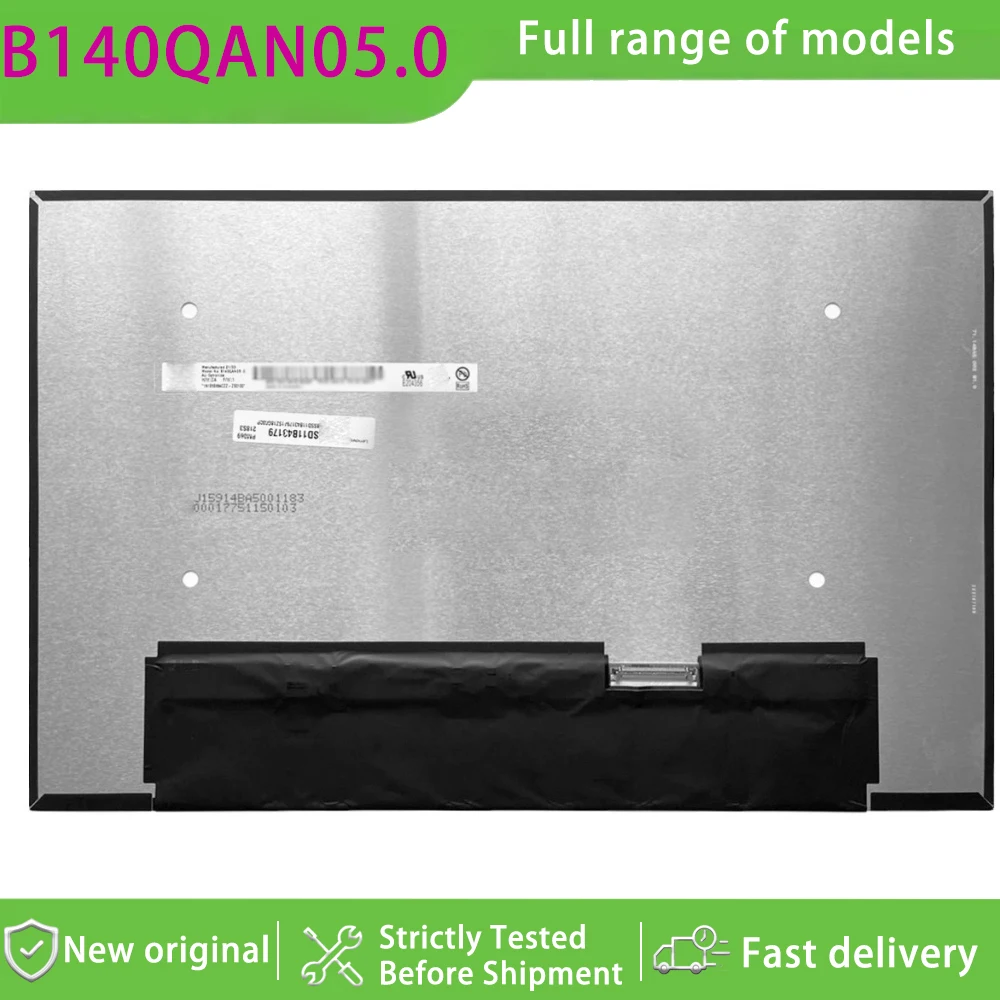 B140QAN05.0 14.0 Inch Qhd 16 10 Aspect Ratio Ips Grade Lcd Display Panel Matte Non-touch  for Laptop Assembly Replacement Part