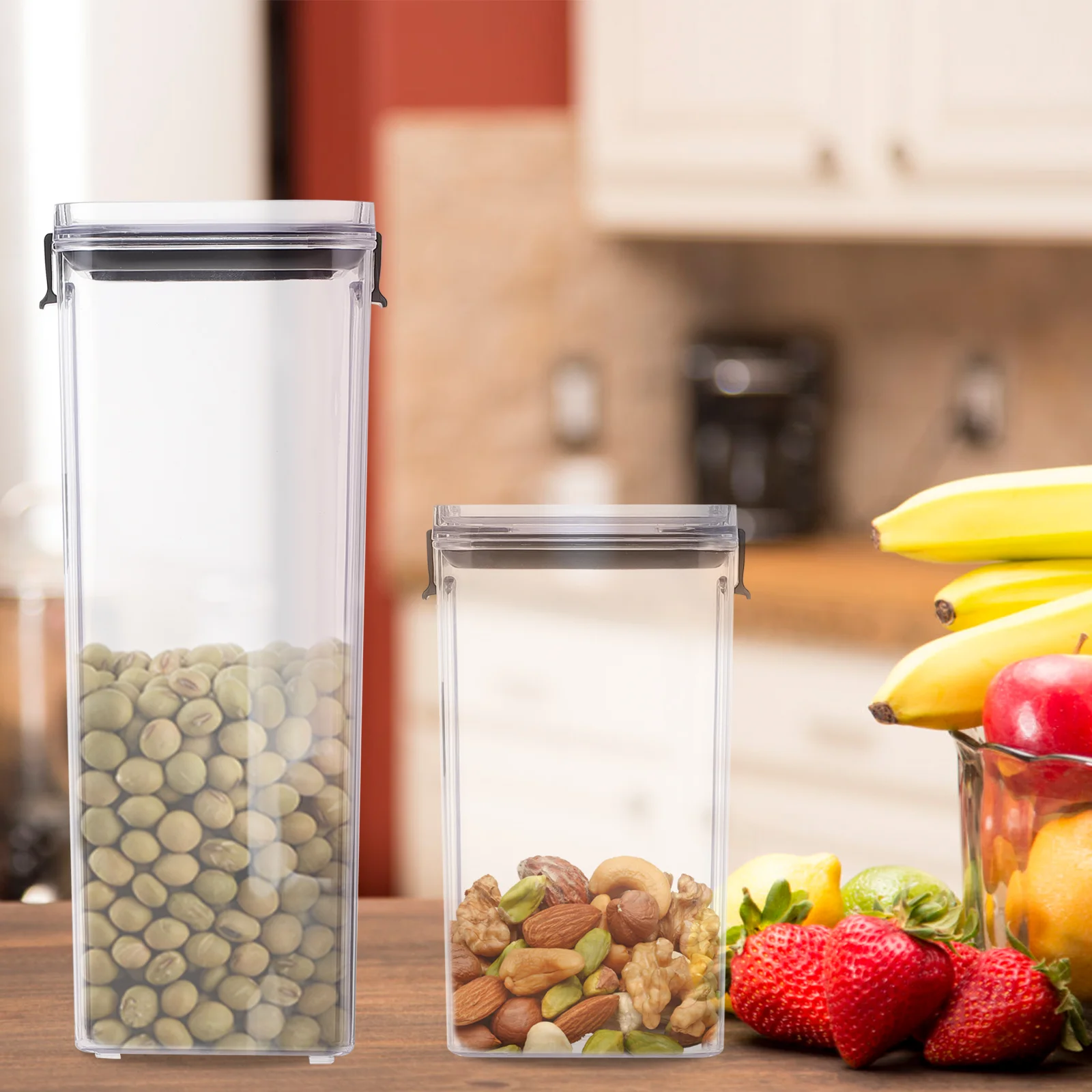 

6 Pcs Storage Jar Organizer for Kitchen Box Container Cereals Containers Food Powder Items Free Shipping Airtight