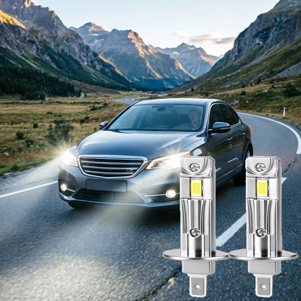 

2PCS Upgrade H1 LED Bulbs 30000LM Brightness Bulbs 6500K White Plug&Play Replacement Headlight Bulb Quick Installation