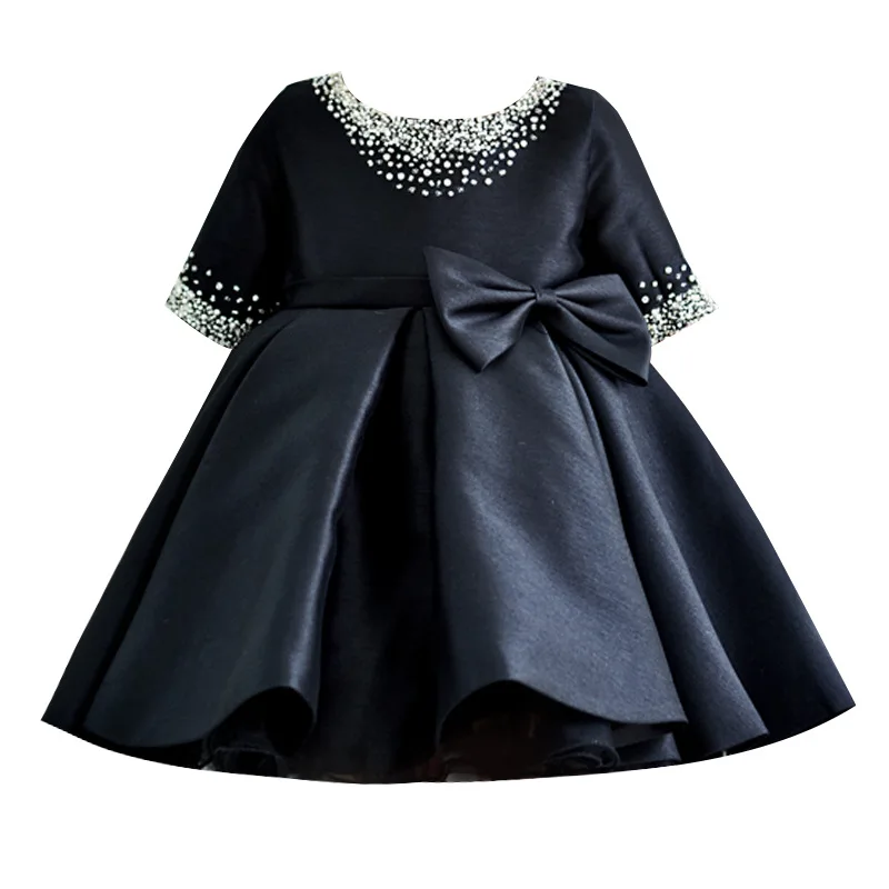 Robe de Princesse en Satin pour Petite Fille, Tenue de Soirée avec Nministériels d, pour Anniversaire de 1 An, Baptême, pour Nouveau-Né, Nouvelle Collection