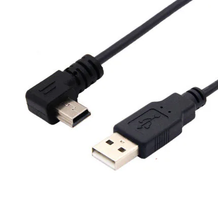 USB 2.0 Male to Mini USB UP Down Left Right Angled 90 Degree Cable 0.25m 0.5m 1.8m 3m 5m for Camera MP4 Tablet