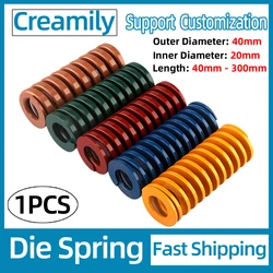 Creamily 1PCS/2PCS Spiral Stamping Compression Die Spring 65MN Steel Spring Length 40mm-300mm Multifunction Spring