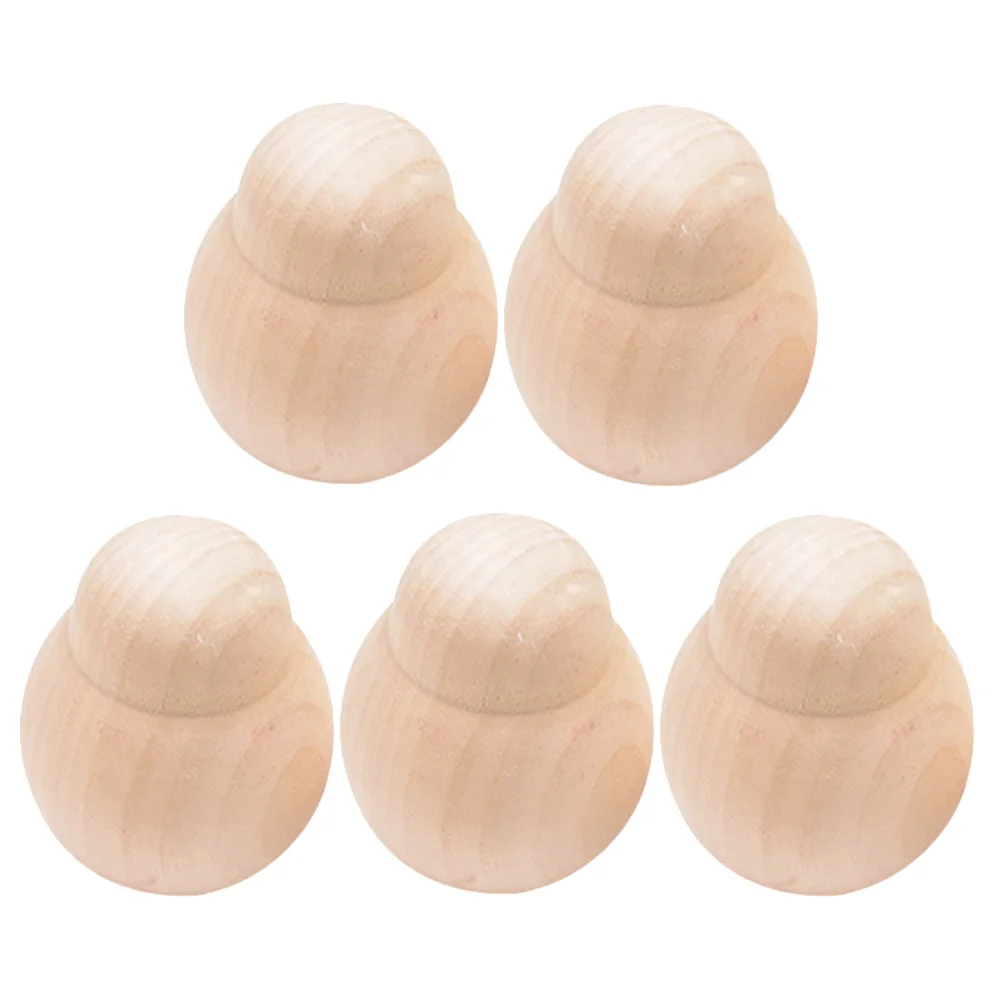 

5Pcs Wooden Peg Unfinished DIY Craft Kits for Painting Handmade Decoration Kids Art Supplies Blank Wood Puppets