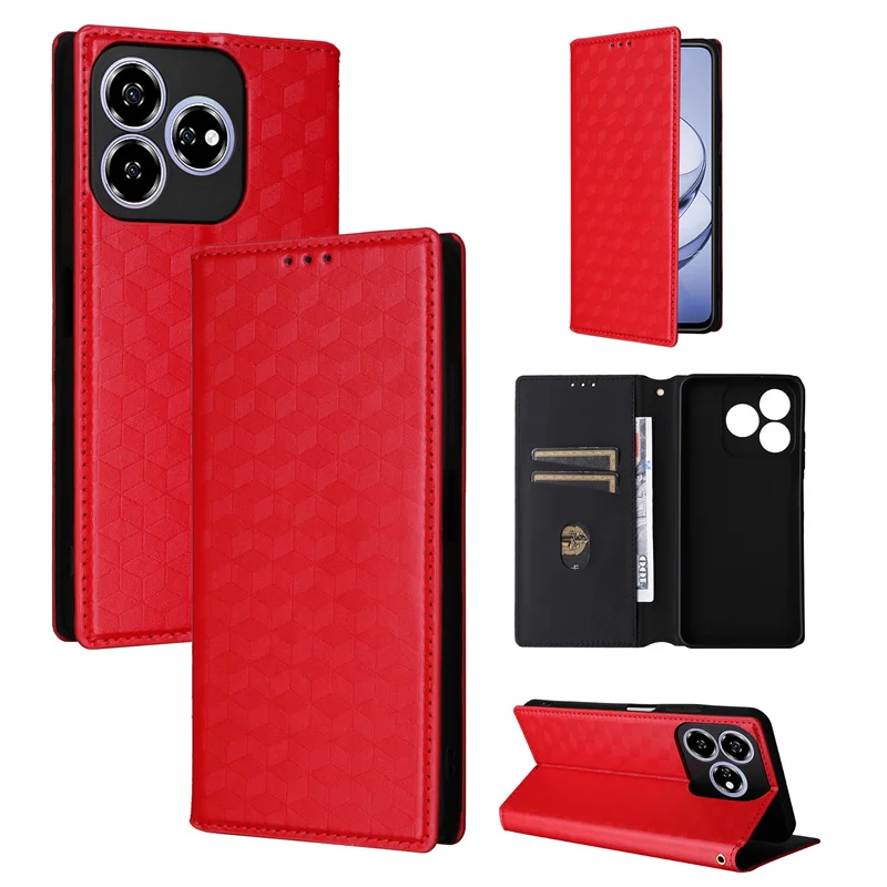 

For ZTE Axon 60 4G stereoscopic lines flip wallet skin PU case purse for ZTE Axon60 Axon 60 Magnetic Phone Cover