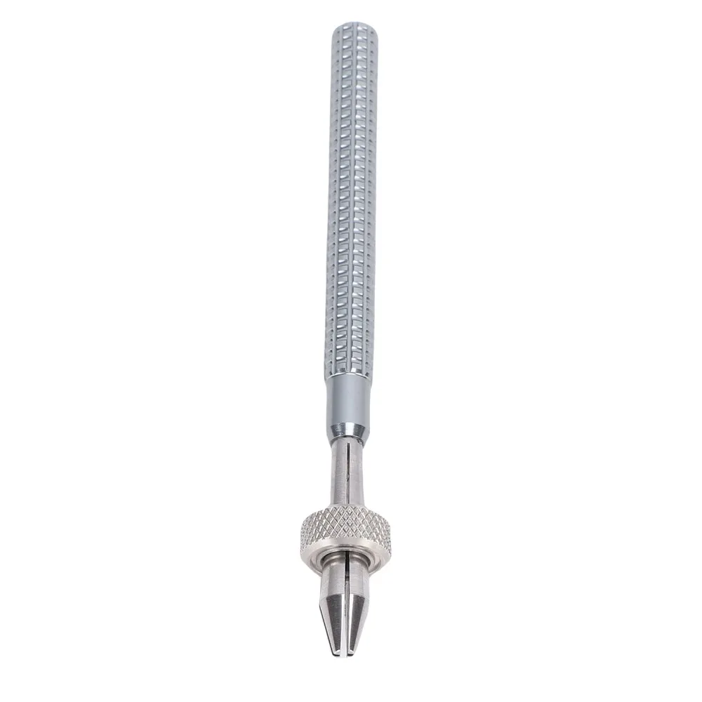Versatile Metal Pin Vise Hand Drill Silver Length 11.3cm Watch Repair Tool Craft Drill Tool Escapement Installation