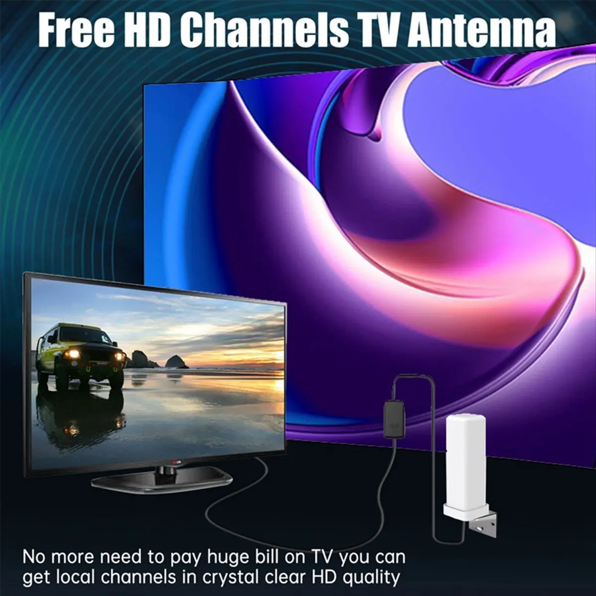 A10I 4K Digital TV Antenna 35dBi Outdoor Free HDTV Channel 6000 Miles Long Range Signal Amplifier for ATSC/DVB-T/DMB-T/ISDB-T view 3