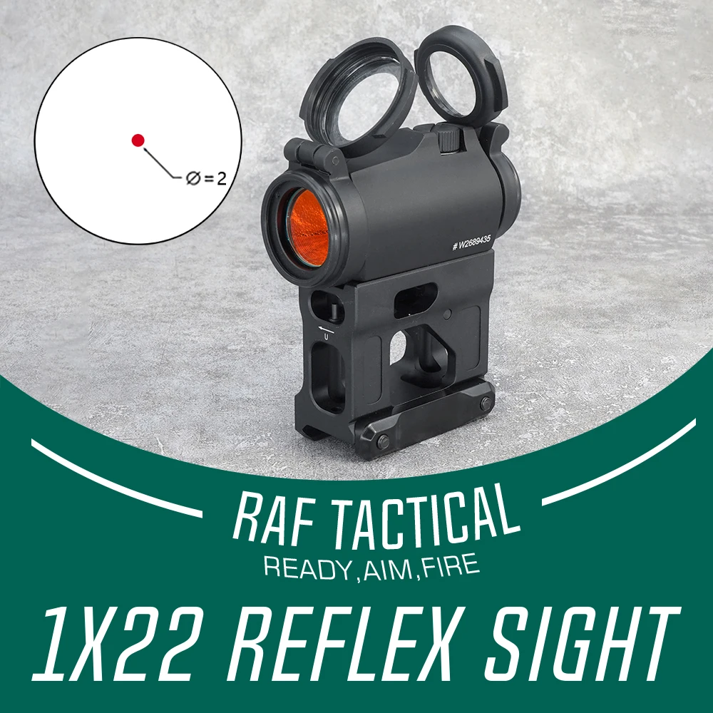 New 2022 Version 1X22 Red Dot Reflex Optic Sight For Hunting Airsoft Rifle With 1.54 1.93 2.26 Inch Mount Full Original Markings