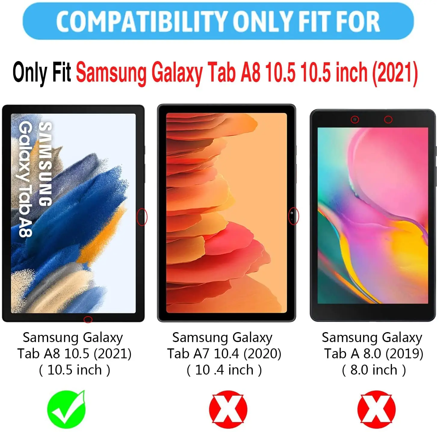 For Samsung Galaxy Tab A8 10.5 inch X200 X205 2021 Tempered Glass Screen Protector For SM-X200 SM-X205 Tablet Film Guard 10.5