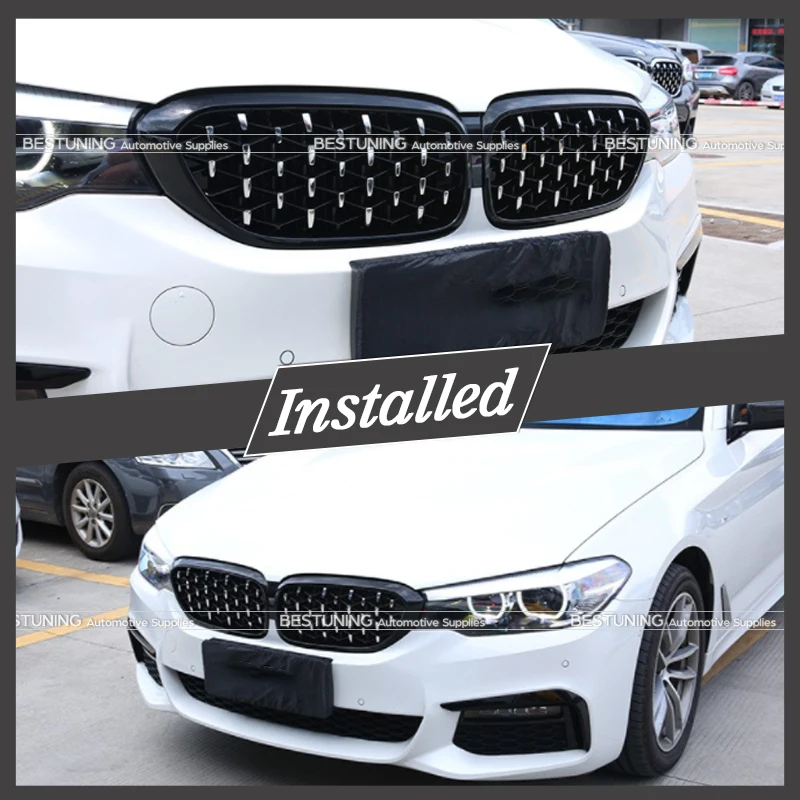 Replacement Glazing Black Diamonds Grille for BMW 2017 - 2019 Pre-LCI G30 F90 M5 Sedan & G31 Tourer 520d 535i 530i M550i