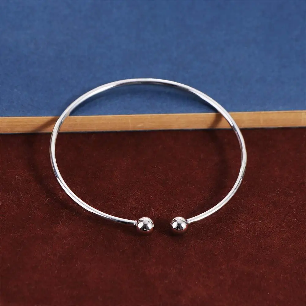 Hochwertige versilberte Geschenke, modischer Schmuck für Damen und Herren, verstellbare Armreifen. – Detail 4