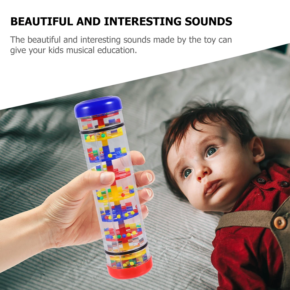 

2pcs Rain Sound Toy Kids Musical Instruments Baby Toddler Mini Sticks Plastic Rainstick Sensory Development Educational
