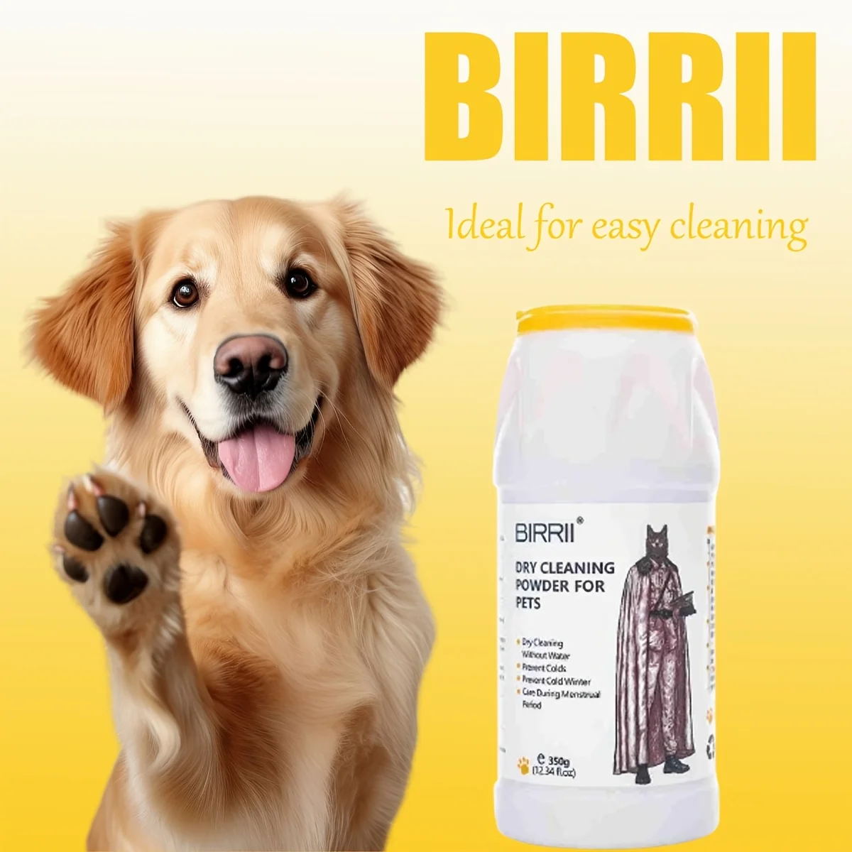

Mild dog cleaning powder without washing - easy to water free beauty, very suitable for dogs and adult dogs, to prevent colds and discomfort, including wash free shampoo and gel, pet dry cleaning, bath gel, bath cleaner